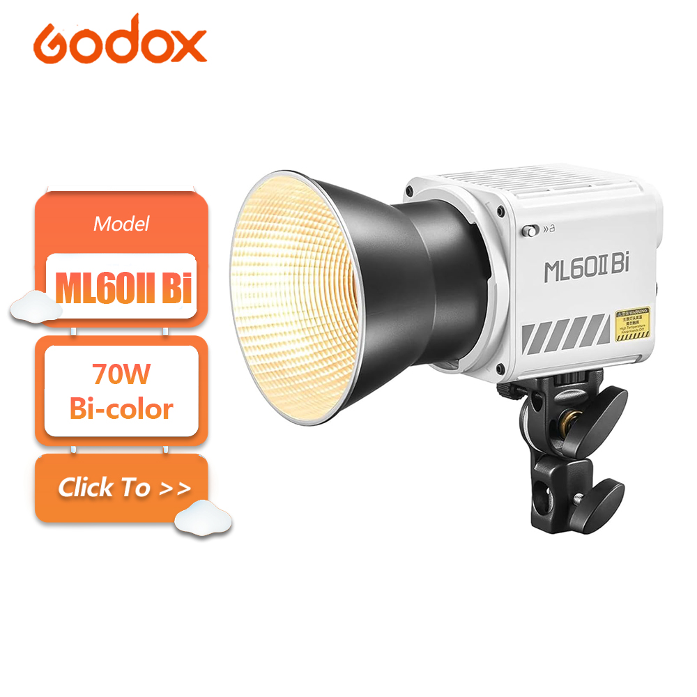 Photography Lighting Godox - Godox ML60II Bi 70W 2800K to