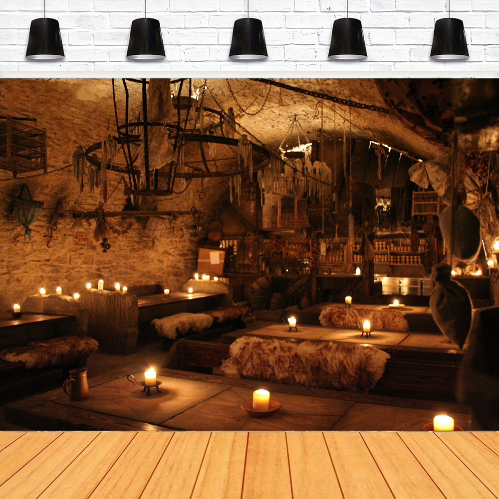 Photography Lighting Background - Photography Backdrop Wooden Interior Candle Light