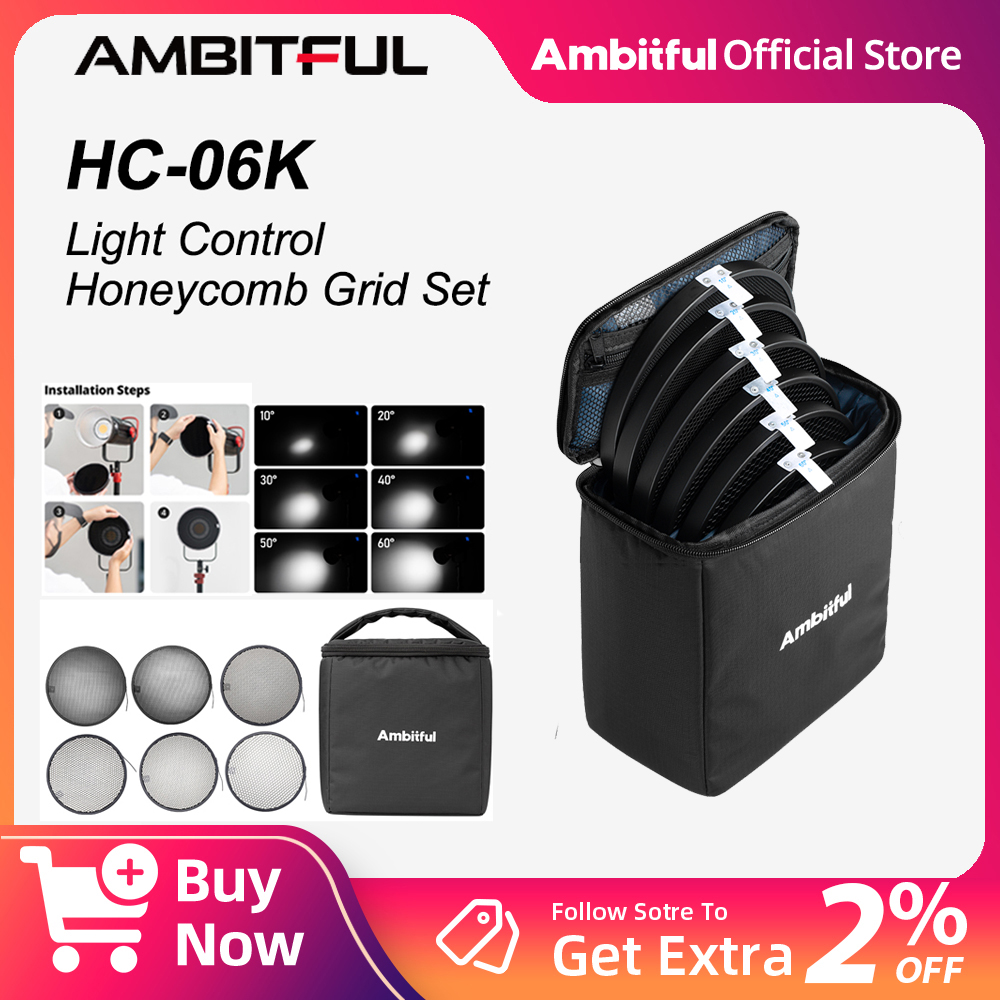 Photography Lighting Grid - Ambitful HK-06C Spotlight Honeycomb Grid Set