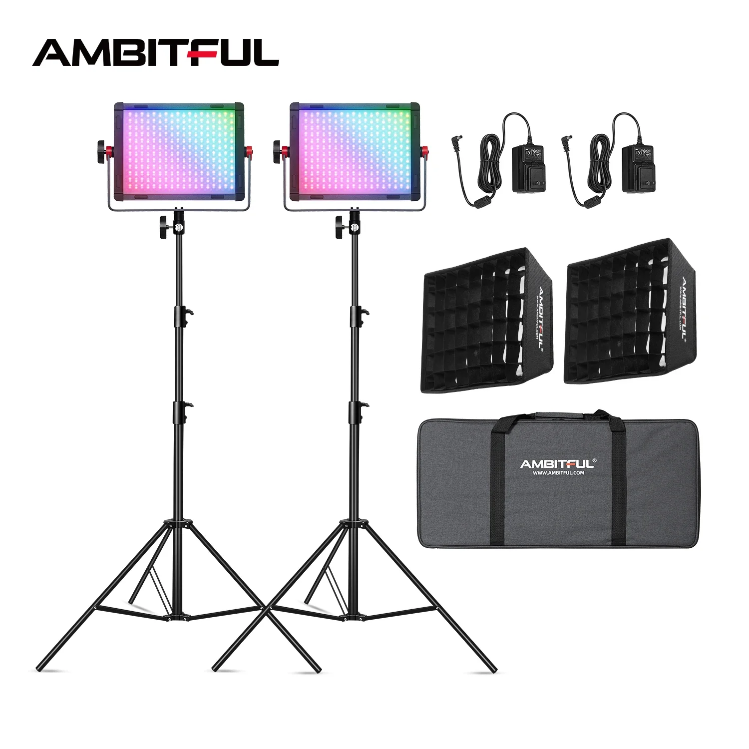 Photography Lighting Bag - AMBITUFL P35R 30W RGB LED Video