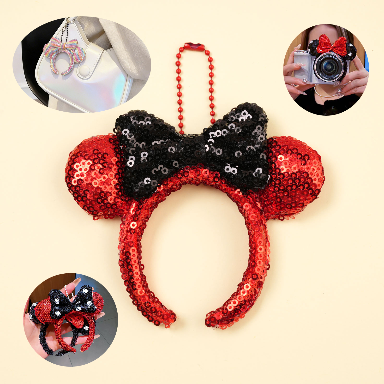 Photography Lighting Bag - 1/3pcs Cute Mickey Mouse Ear Headband