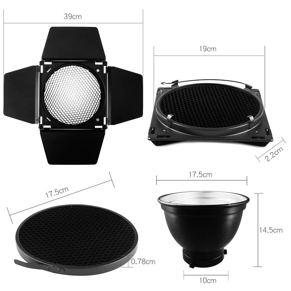 Godox BD-04 Barn Door Standard - Honeycomb Grid Filter 리뷰 및 가격