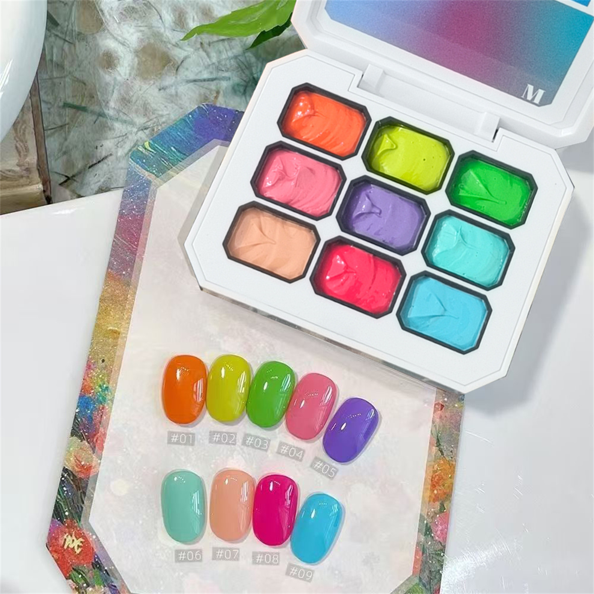 1pc 9-color solid nail polish  - Photography Lighting Gels 리뷰 및 가격