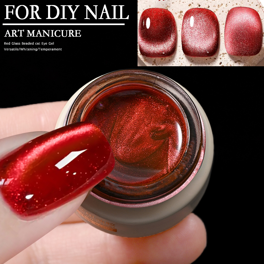 8ml Ruby Red Cat Eye Gel Nail  - Photography Lighting Gels 리뷰 및 가격
