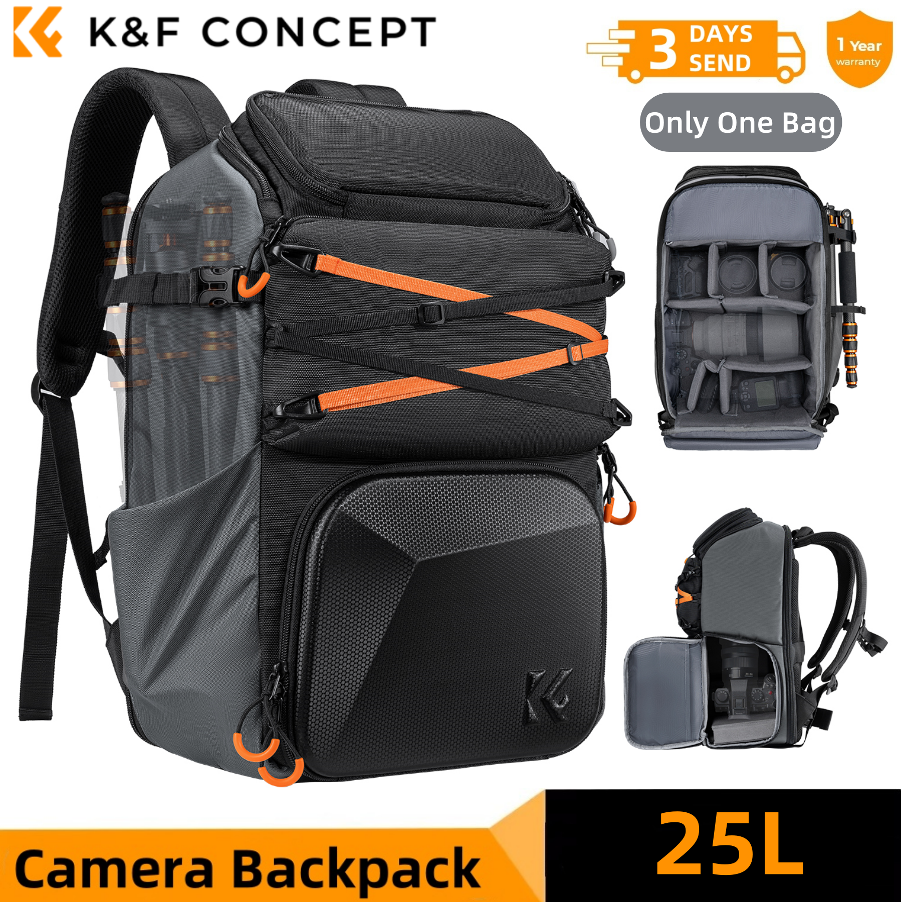 K&F CONCEPT 25L Outdoor Camera - Photography Lighting Bag 리뷰 및 가격