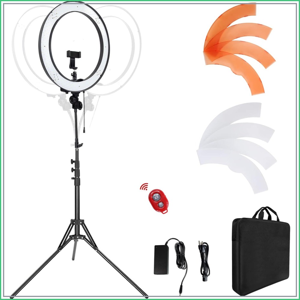 18-Inch 55W Ring Light with 24 - Photography Lighting Bag 리뷰 및 가격