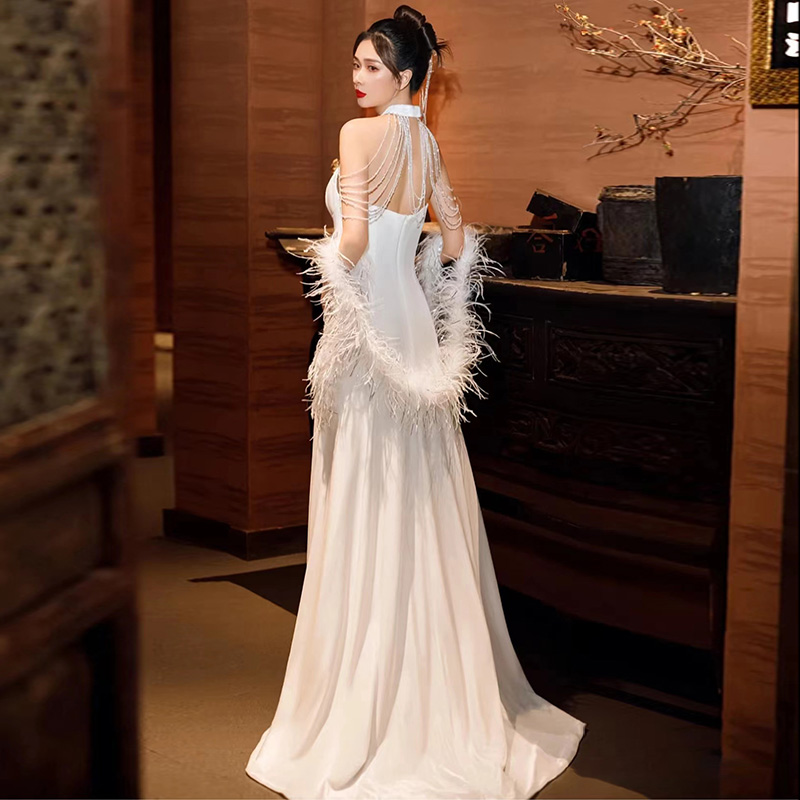 Light Wedding Dress Satin Neck - Photography Lighting Design 리뷰 및 가격