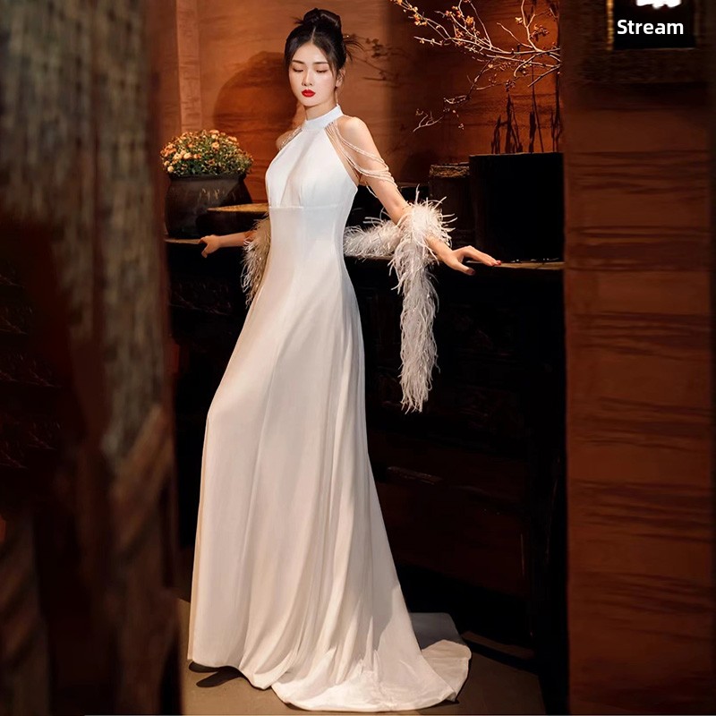 Light Wedding Dress Satin Neck - Photography Lighting Design 리뷰 및 가격