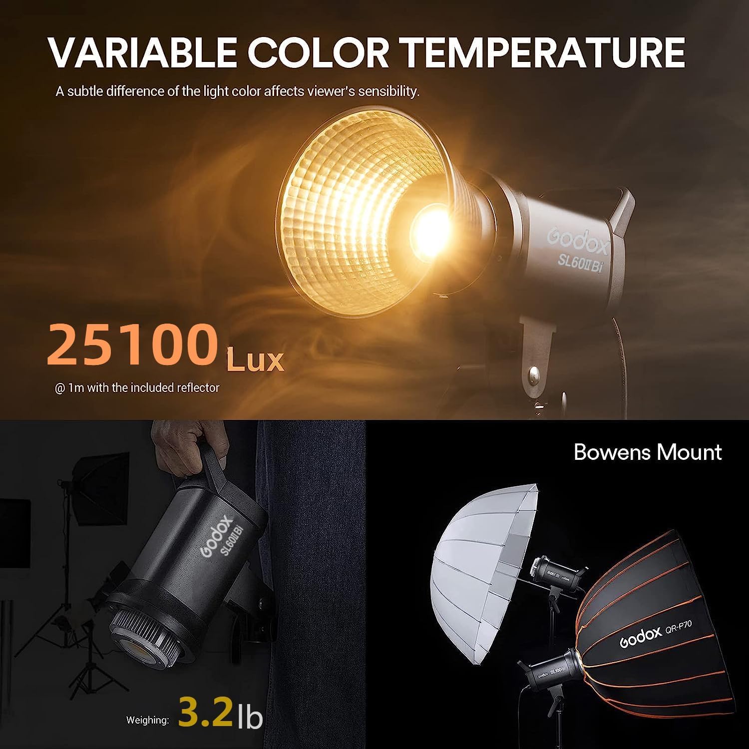 Godox SL60IID SL60IIBi 75W Day - Photography Lighting Godox 리뷰 및 가격