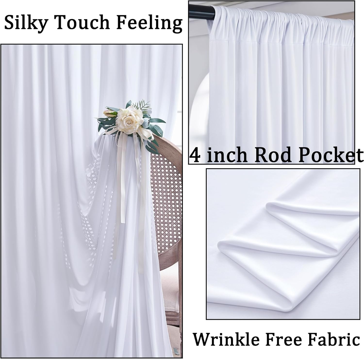 White Backdrop Curtains 10x10  - Photography Of Lighting 리뷰 및 가격
