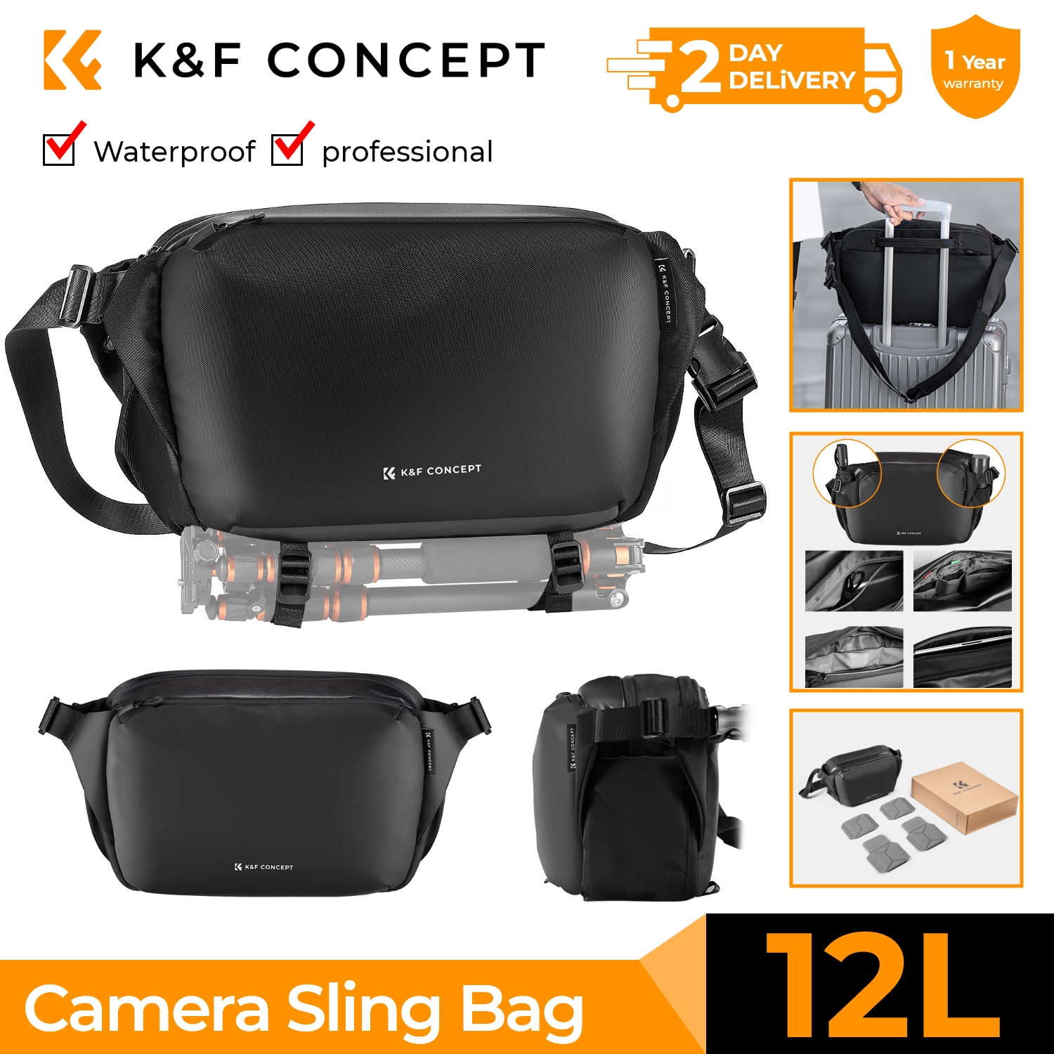 K&F CONCEPT 12L/10L Camera Sli - Photography Lighting Bag 리뷰 및 가격