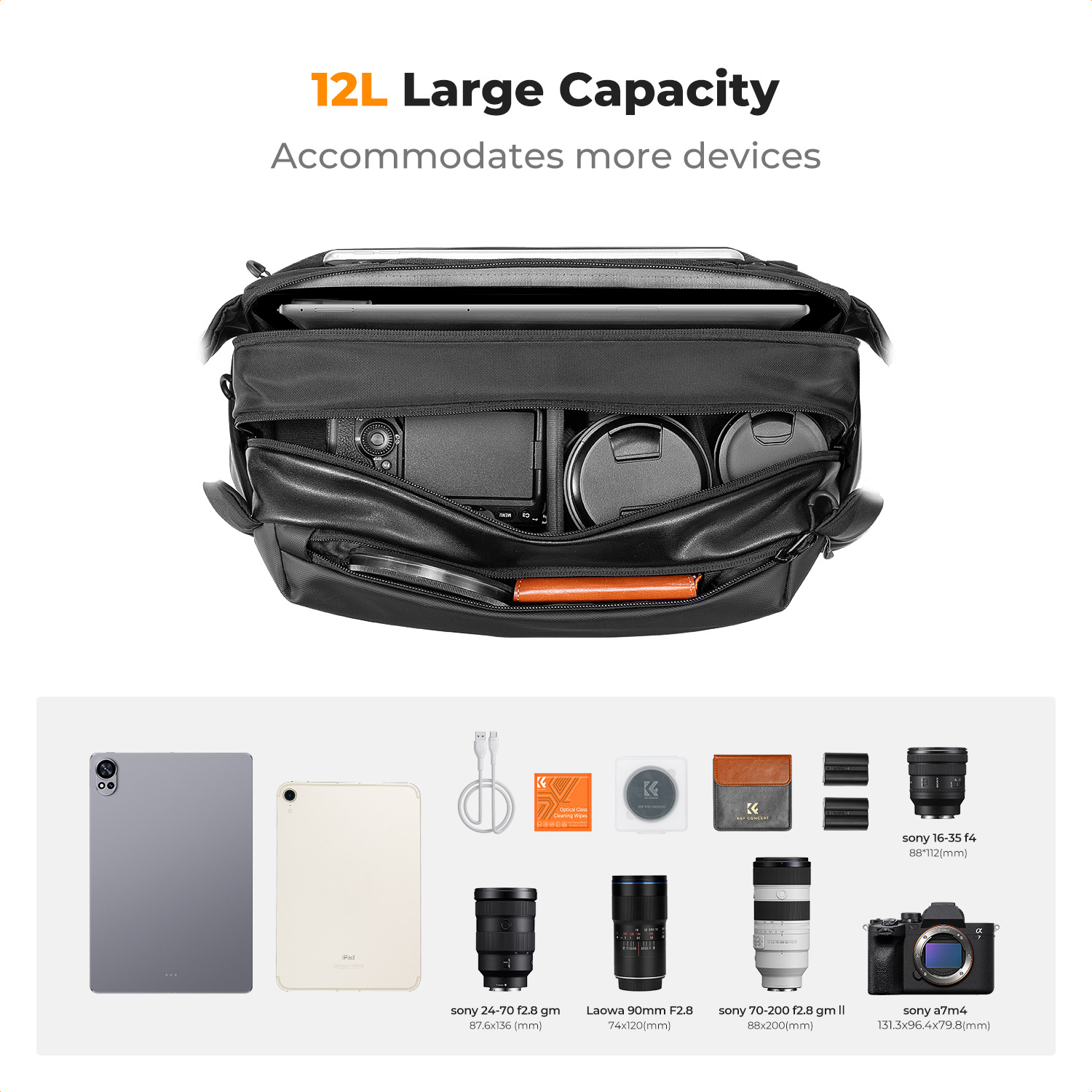 K&F CONCEPT 12L/10L Camera Sli - Photography Lighting Bag 리뷰 및 가격