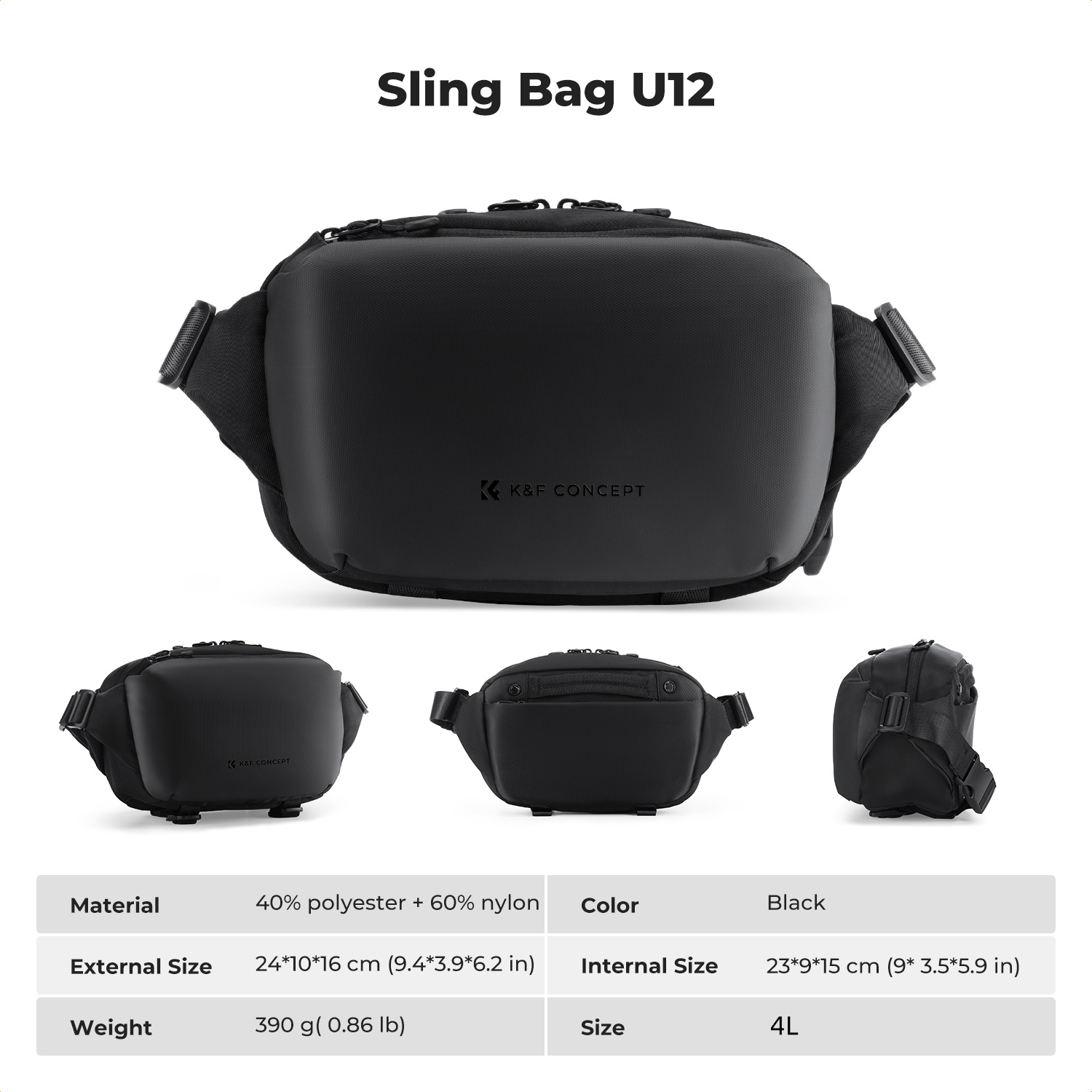 K&F CONCEPT 4L Camera Sling Ba - Photography Lighting Bag 리뷰 및 가격