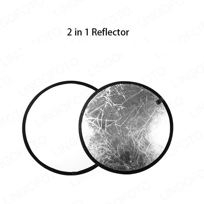2-in-1 40cm Collapsible Round  - Reflector Disc Silver 리뷰 및 가격