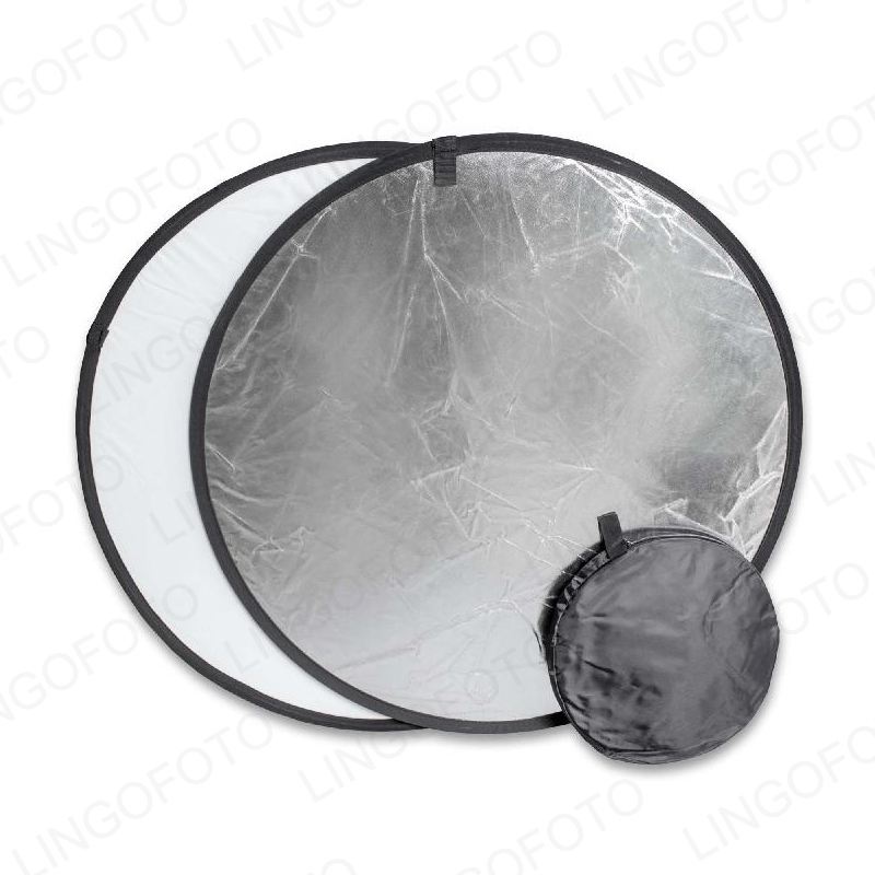 2-in-1 40cm Collapsible Round  - Reflector Disc Silver 리뷰 및 가격