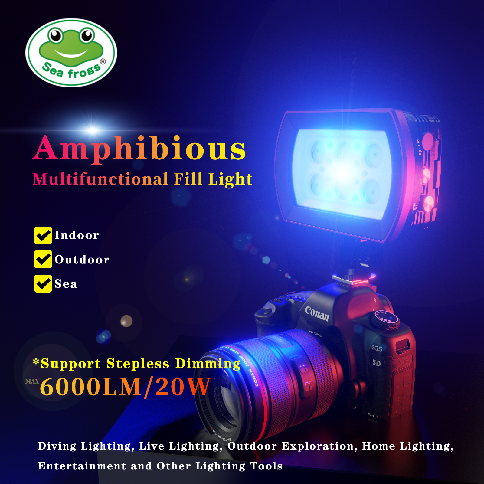 Seafrogs 6000Lm 40M Waterproof - Photography Lighting Brand 리뷰 및 가격