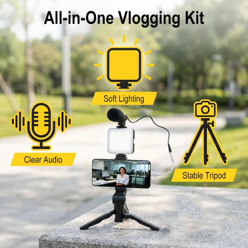 Smartphone Vlogging Kit Led Vi - Photography Video Lighting Kit 리뷰 및 가격