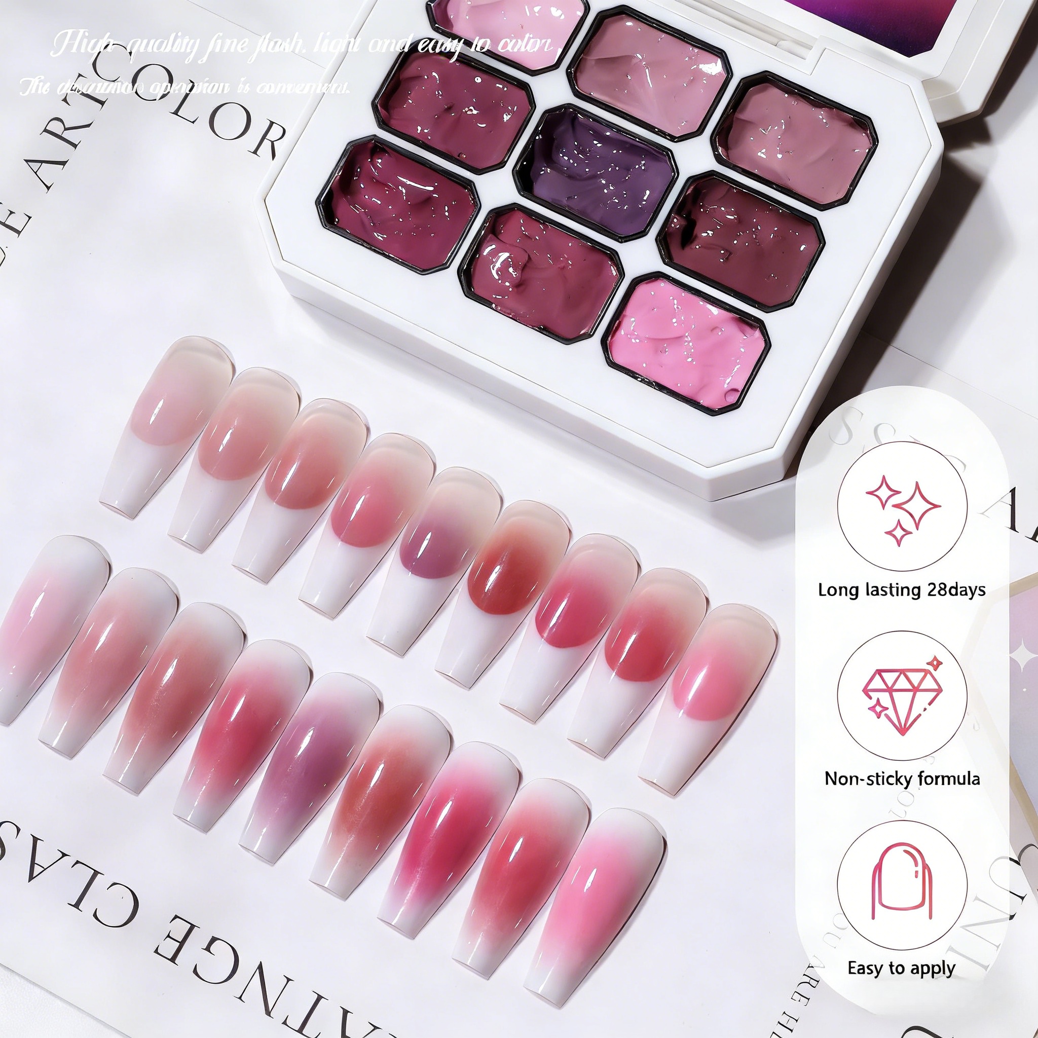 1pc 9 Colors Pink Patting gel  - Photography Lighting Gels 리뷰 및 가격