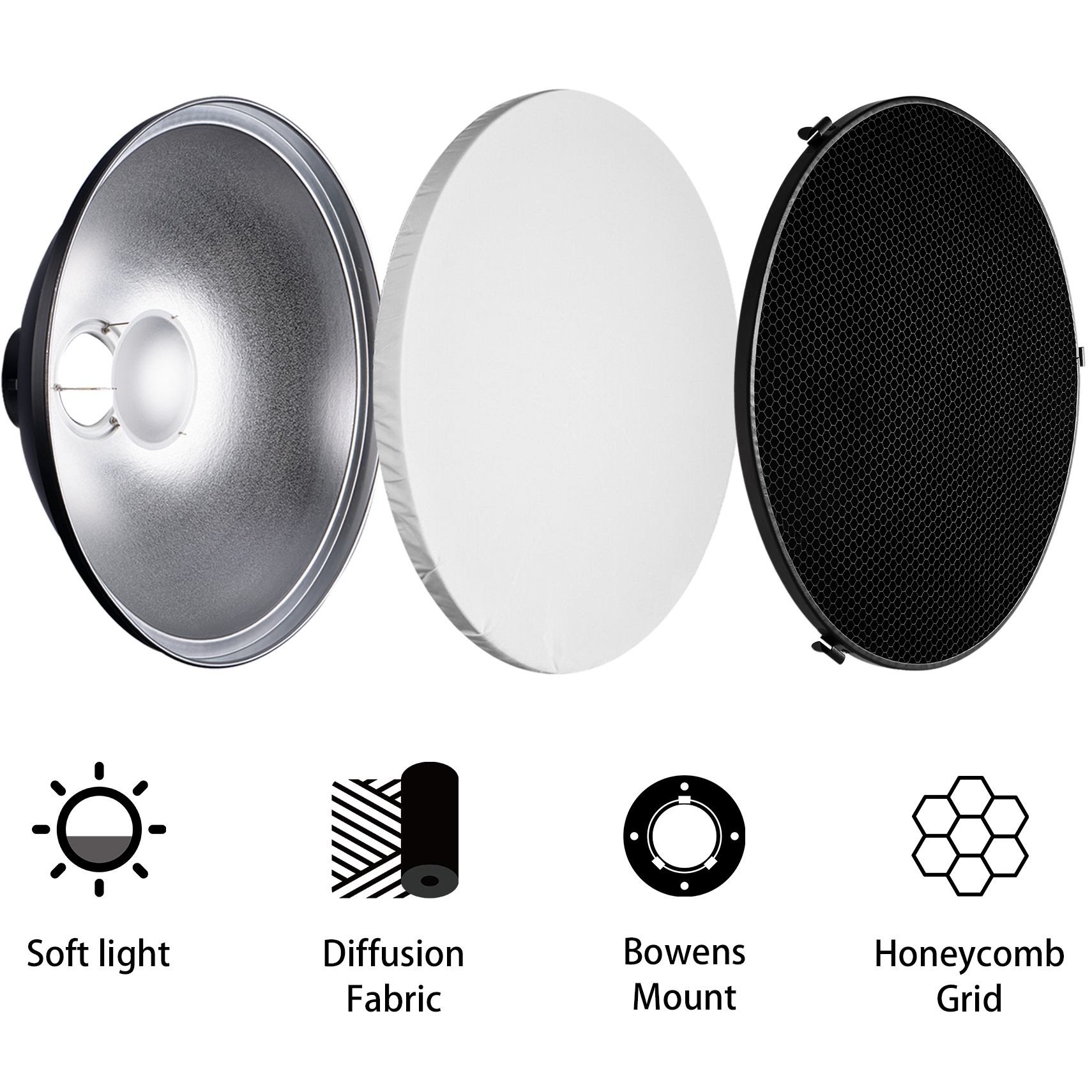 Selens Reflector Beauty Dish 3 - Photography Lighting Grid 리뷰 및 가격