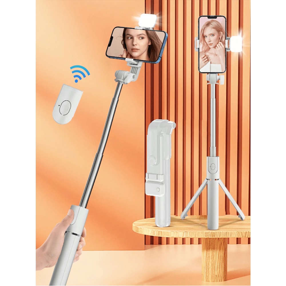 1pc Portable Selfie Stick With - Photography Of Lighting 리뷰 및 가격