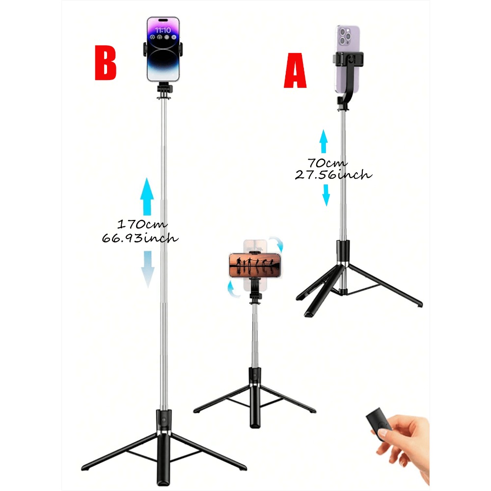 1pc Portable Selfie Stick With - Photography Of Lighting 리뷰 및 가격