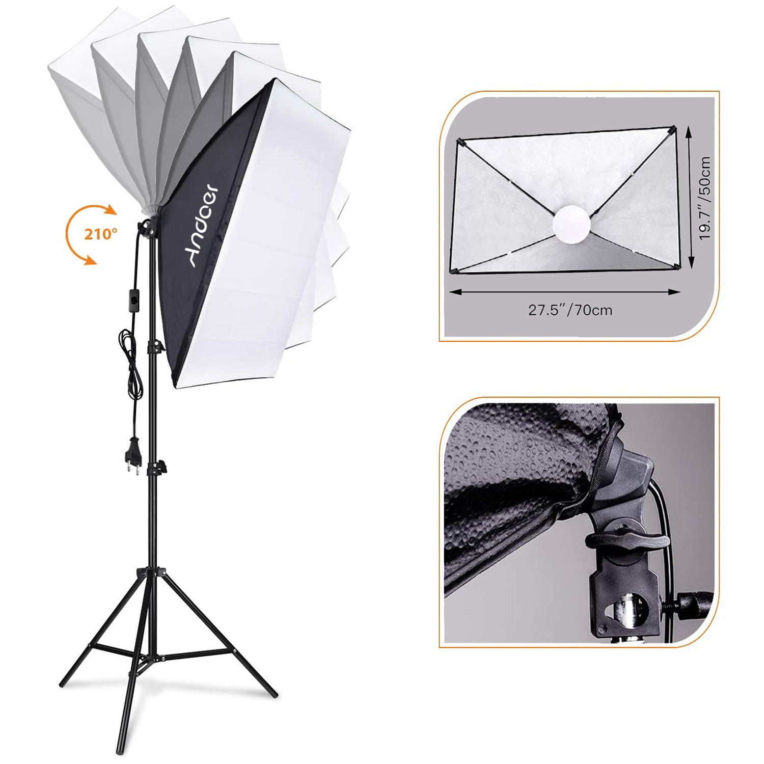 Andoer Softbox Lighting Set St - Photography Video Lighting Kit 리뷰 및 가격