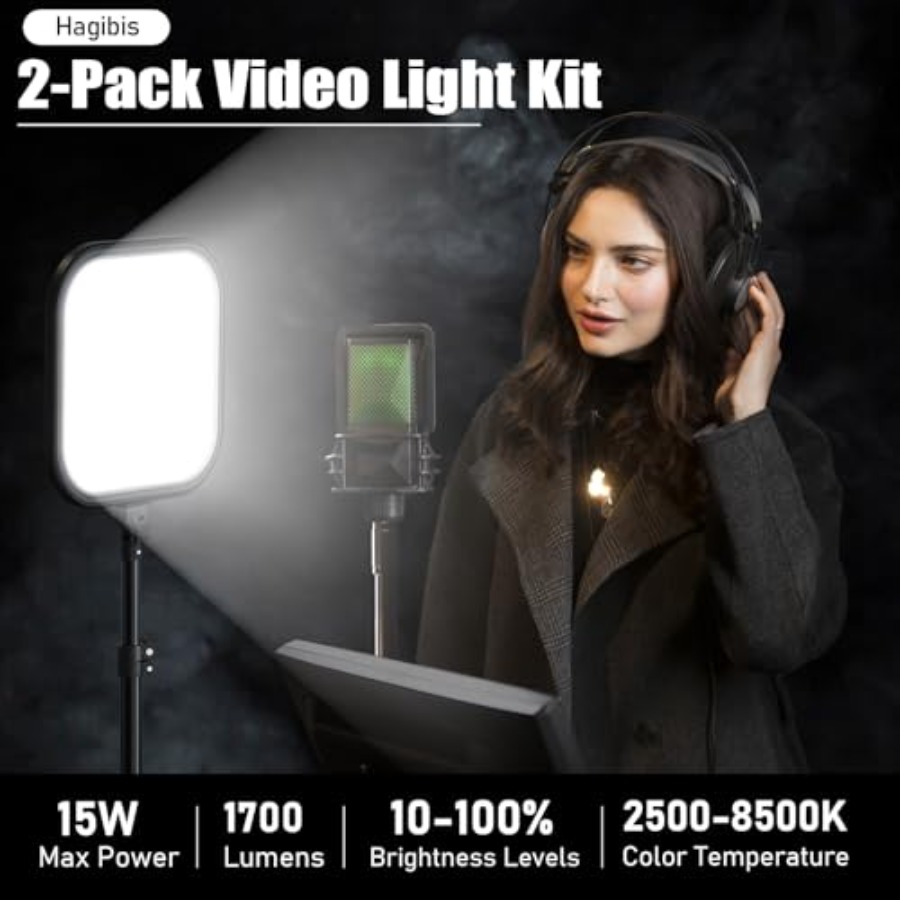 2Pack LED Video Light Kit, 15W - Photography Video Lighting Kit 리뷰 및 가격